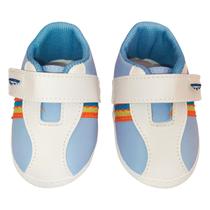 Calçado Tênis Bebe Faixa Kids Baby Tam 14 ao 17 tiras autocolantes Azul