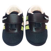 Calçado Tênis Bebe Kids Baby Tam 14 ao 17 Preto tiras autocolantes Faixa