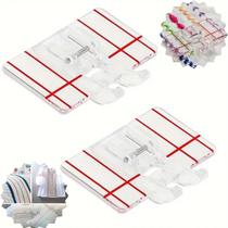 Calcador sapata sapatilha ponto decorativo com guia plástico maquina domestica caseira Calcador sapata sapatilha ponto decorativo com guia plástico maquina domestica caseira