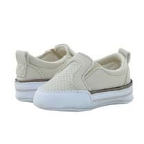 Calçados Sapatinho de Bebê Bicho de Pé - Conga Masculina com Elástico - Sintético Liso e Perfurado -Bege, Branco e Terra