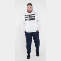 CalçaMasculina Moletom Básica Plus Size Jogger Marinho