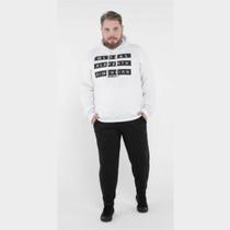 CalçaMasculina Moletom Básica Plus Size Jogger Preta