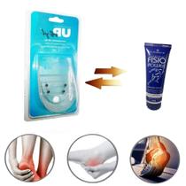 Calcanheira em Gel Fascite Plantar Esporão Ósseo Calcanhar + Pomada Fisio Power Calcanheira em Gel Fascite Plantar Esporão Ósseo Calcanhar + Pomada Fisio Power
