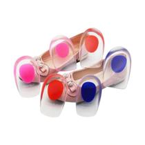 Calcanheira ortopédica silicone gel esporão facite plantar confortável adesiva 1par Calcanheira ortopédica silicone gel esporão facite plantar confortável adesiva 1par