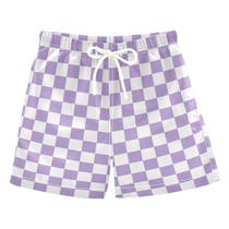 Calção de banho UMIRIKO Boys White Lavender Checkered 3T Calção de banho UMIRIKO Boys White Lavender Checkered 3T