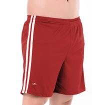 Calção Elite Oreste Granillo Plus Size Masculino - Vermelho e Branco EG5