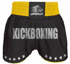 Calção Short Kickboxing - GP - Preto/Amarelo- Uppercut