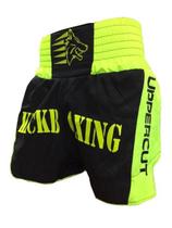 Calção Short Kickboxing - Premium - Preto/Verde - Uppercut -