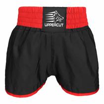 Calção Short Muay Thai Kickboxing Black RED - sem silk - Uppercut