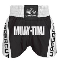 Calção Short Muay Thai Premium BR - Preto/Branco