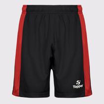 Calção Topper Gradiente Juvenil Preto e Vermelho Calção Topper Gradiente Juvenil Preto e Vermelho