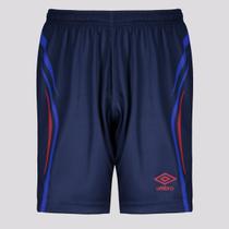 Calção Umbro Rush Juvenil Marinho e Vermelho