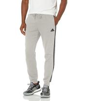 Calças Adidas Essentials, lã, punho cônico, 3 listras, masculinas