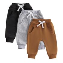 Calças Allshope Toddler Baby Boy, forradas de lã, inverno, 6-12 m