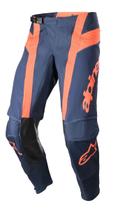 Calças Alpinestars Techstar Arch - Night Navy/Hot Orange - Tamanho 38