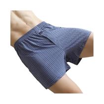 Calças Aro De Algodão Respirável Para Homens Em Tamanhos Grandes, Soltas, De Cintura Alta, Boxers De