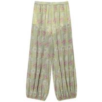 Calças Baggy De Cintura Alta Com Estampa Floral Para Mulheres Verão 2025 Calças Largas Oversize