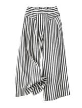 Calças Bianstore Culottes casuais soltas listradas para mulheres