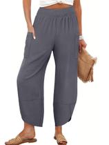 Calças Capri ANRABESS Wide Leg Palazzo Summer para mulheres