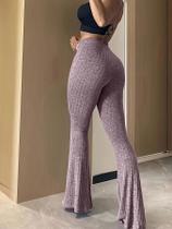 Calças Capri Femininas Y2K - Cintura Alta, Modelagem Skinny e Barra Sino
