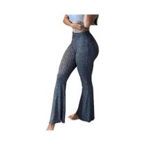 Calças Capri Slim De Cintura Alta Com Barra Larga Estilo Y2K Moda Feminina Streetwear