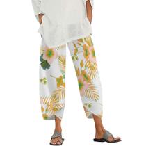 Calças Capris Medlor 2025 com estampa estampada de verão para mulheres