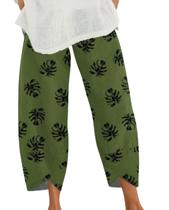 Calças Capris Medlor 2025 com estampa estampada de verão para mulheres