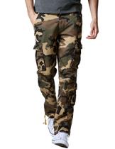 Calças Cargo Camufladas Masculinas Match 42 Algodão
