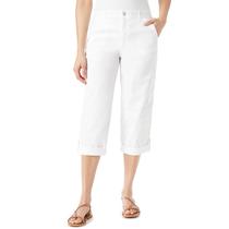 Calças Cargo Capri Gloria Vanderbilt Vintage White 53cm Calças Cargo Capri Gloria Vanderbilt Vintage White 53cm