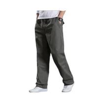 Calças Cargo Casuais Masculinas 6XL Em Algodão Com Bolsos, Corte Solto E Elástico, Calças De