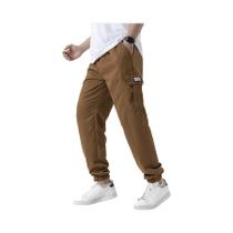 Calças Cargo Casuais Masculinas Para Primavera E Outono, Tamanhos S-2XL, Joggers Com Cordão Na
