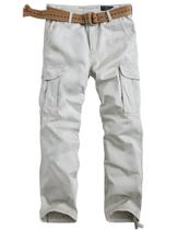 Calças cargo combinam casuais ao ar livre e ativas para homens, damasco claro