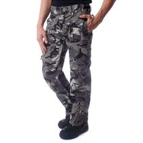 Calças cargo CRYSULLY para homens, calças táticas de combate e trabalho, outono, inverno, caminhada, calça de ajuste descontraído, camo 34