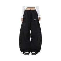 Calças Cargo Femininas Oversize De Cintura Baixa Com Cordão Estilo Retro Y2K Hip Hop Streetwear Calças Cargo Femininas Oversize De Cintura Baixa Com Cordão Estilo Retro Y2K Hip Hop Streetwear