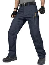 Calças cargo FREE SOLDIER leves e resistentes à água, azul marinho
