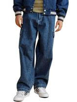 Calças cargo Haloumoning, cintura elástica para meninos, de 5 a 14 anos