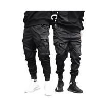 Calças Cargo Harem Masculinas Pretas, Estilo Hip Hop, Calças De Moletom Casuais Com Bolsos, Calças Calças Cargo Harem Masculinas Pretas, Estilo Hip Hop, Calças De Moletom Casuais Com Bolsos, Calças