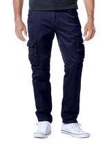 Calças Cargo Masculinas Casuais Match Azul Roxo Calças Cargo Masculinas Casuais Match Azul Roxo