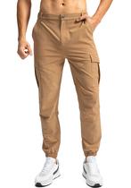 Calças cargo masculinas Pinkbomb para caminhada com 7 bolsos, slim fit, elásticas, joggers, golfe, cargo, calças de trabalho para homens (cáqui escuro, M) Calças cargo masculinas Pinkbomb para caminhada com 7 bolsos, slim fit, elásticas, joggers, golfe, cargo, calças de trabalho para homens (cáqui escuro, M)