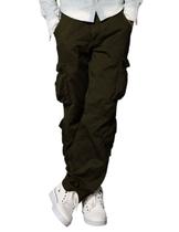 Calças cargo Match Wild para homens, verde militar, tamanho 44