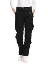 Calças cargo Mesinsefra femininas casuais militares pretas tamanho 6 Calças cargo Mesinsefra femininas casuais militares pretas tamanho 6