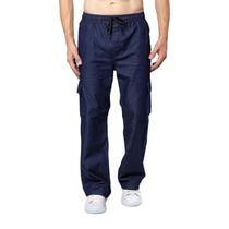 Calças Cargo Modelo Street Wear Estilo Balão 6 Bolsos Jeans e Sarja