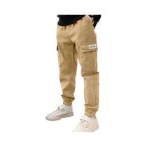 Calças Cargo Para Meninos, Casuais E Grossas Para Primavera E Outono, Roupas Para Crianças De 5 a 12