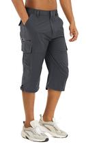 Calças cargo TACVASEN, shorts 3/4 masculinos para caminhada e pesca Calças cargo TACVASEN, shorts 3/4 masculinos para caminhada e pesca