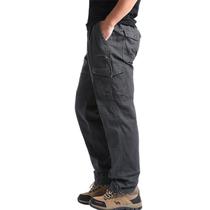Calças Cargo Táticas Camufladas Masculinas Largas E Retas Com Múltiplos Bolsos Para Treinamento Ao