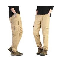 Calças Cargo Táticas Masculinas De Tamanho Grande Com Cintura Elástica, Calças Esportivas Casuais