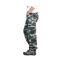 Calças Cargo Táticas Masculinas Em Camuflagem De Alta Qualidade Em Algodão Com Múltiplos Bolsos Para