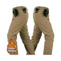 Calças Cargo Táticas Militares Masculinas Impermeáveis De Fleece Quentes Casuais Para Caminhada,