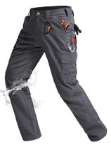 Calças Cargo Táticas Rapoo Masculinas Resistentes à Água Cinza 40Wx32L