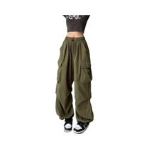 Calças Cargo Y2K de Cintura Alta e Perna Larga - Streetwear Vintage